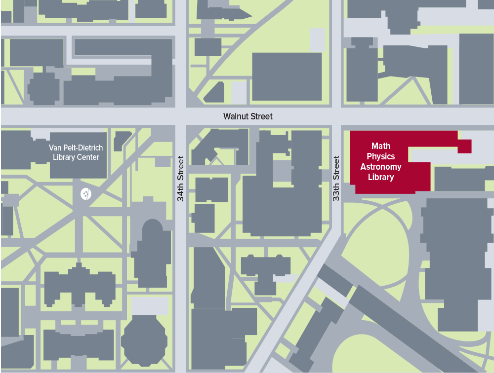 Campus Map showing Rittenhouse Laboratory